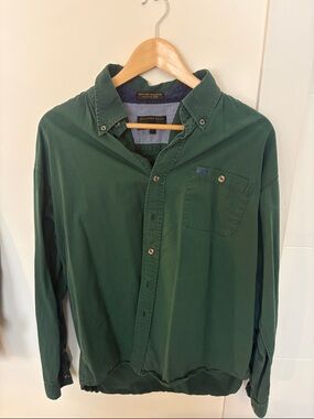 Alexander Julian Dark Green Long-Sleeve Button-Down Shirt